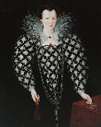 Marcus Gheeraerts Portrait of Mary Rogers, Lady Harington oil painting reproduction